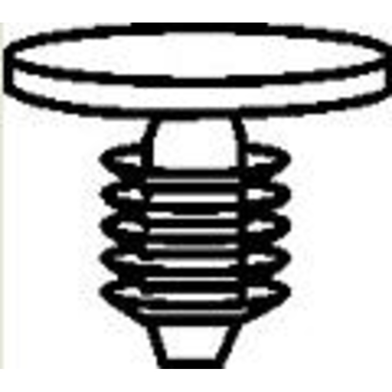 Black Universal Nylon Weather-Strip Retainer Head Diameter 7/16, Shaft Diameter 7/32, Stem Length – 25 or 100 Pack