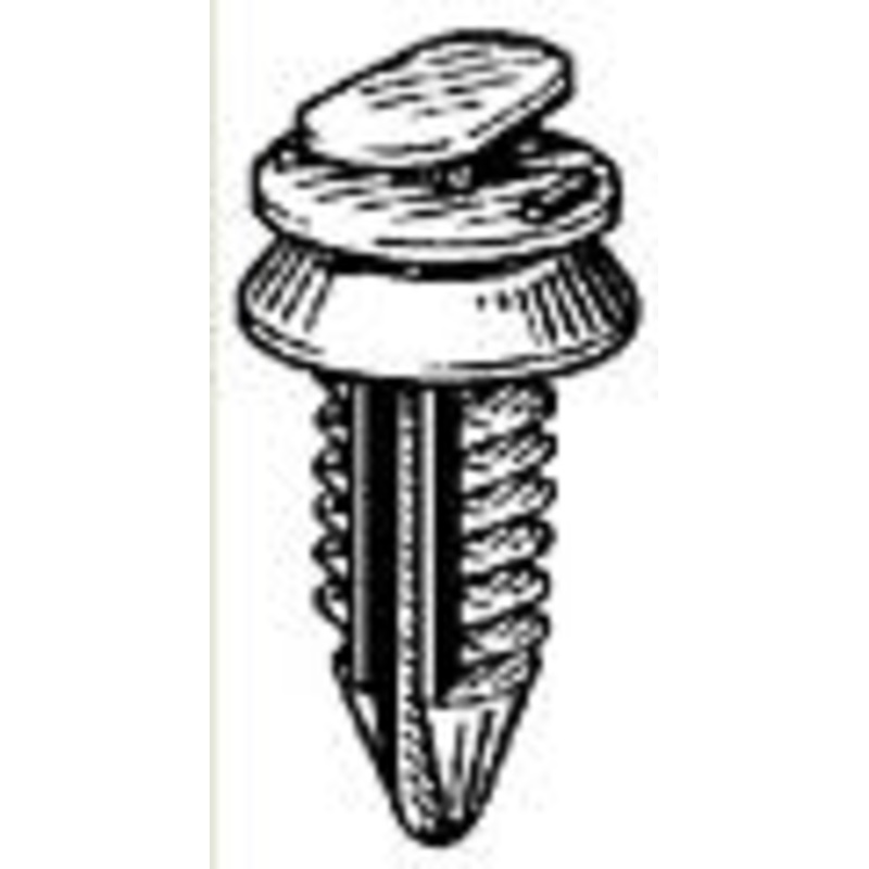 Natural Nylon Door Trim Panel Retainer Bottom Head Diameter 1/2, Top Head Diameter 1/4 x 29/64, S