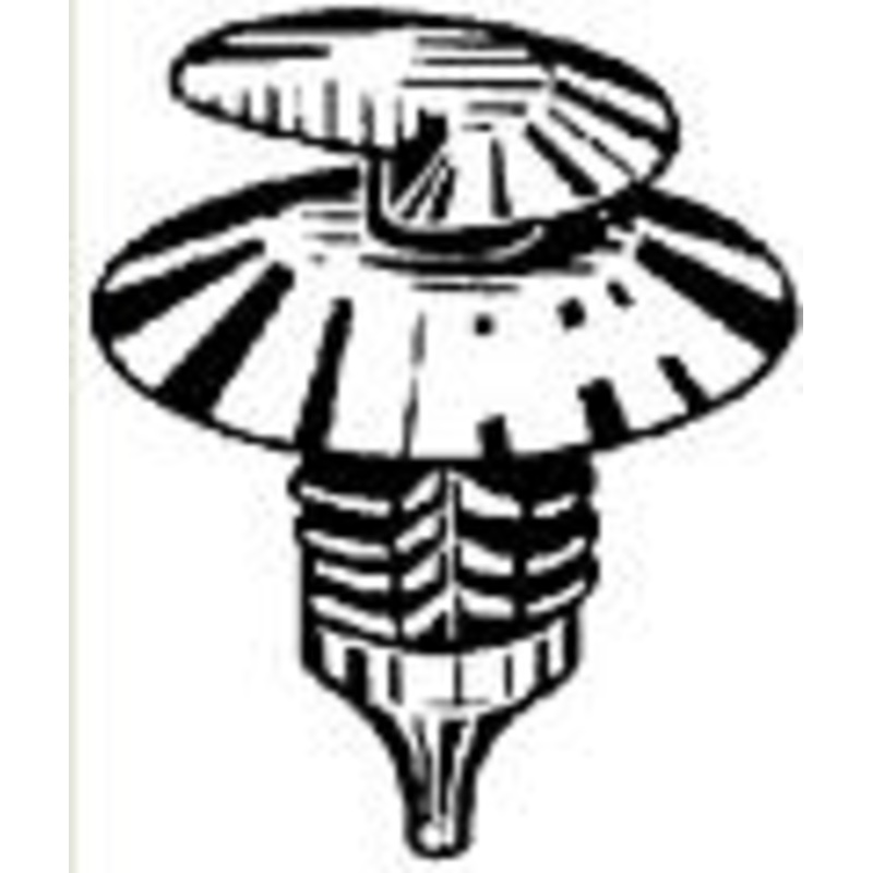 Natural Nylon Door Trim Panel Retainer Bottom Head Diameter 15/16, Top Head Diameter 29/32, Stem D