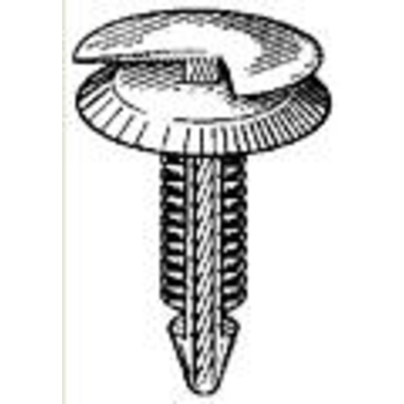 Natural Nylon Door Trim Panel Retainer Bottom Head Diameter 15/16, Top Head Diameter 29/32,Stem Di