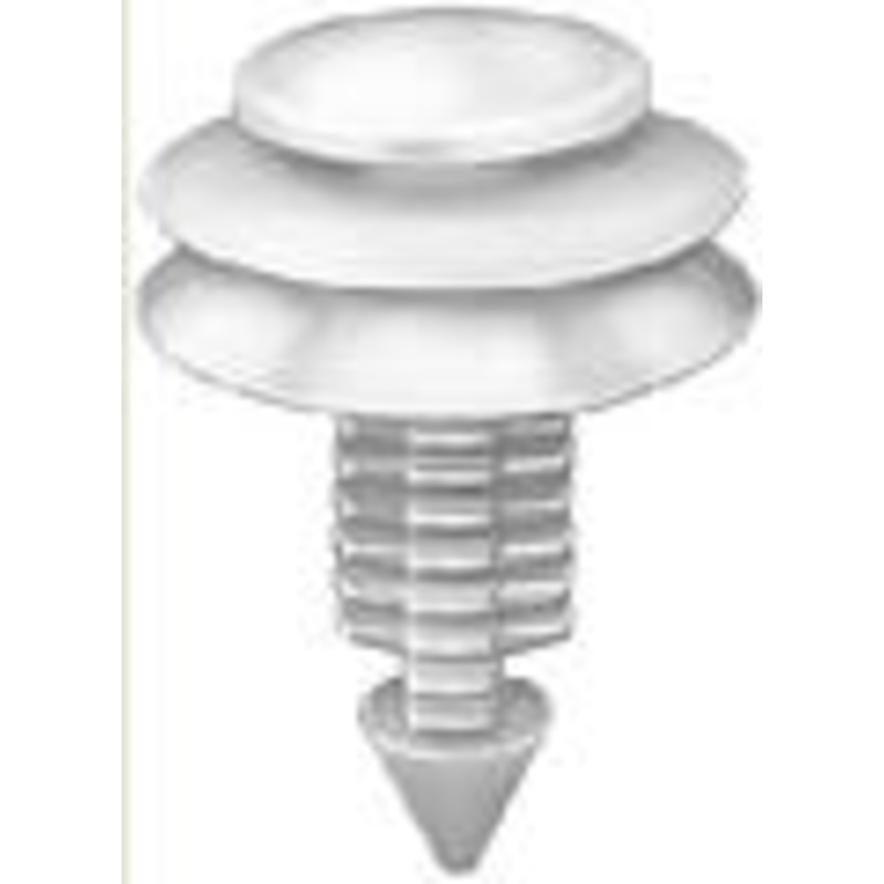 Natural Nylon Door Trim Panel Retainer Bottom Head Diameter 3/4, Top Head Diameter 33/64,Stem Diam