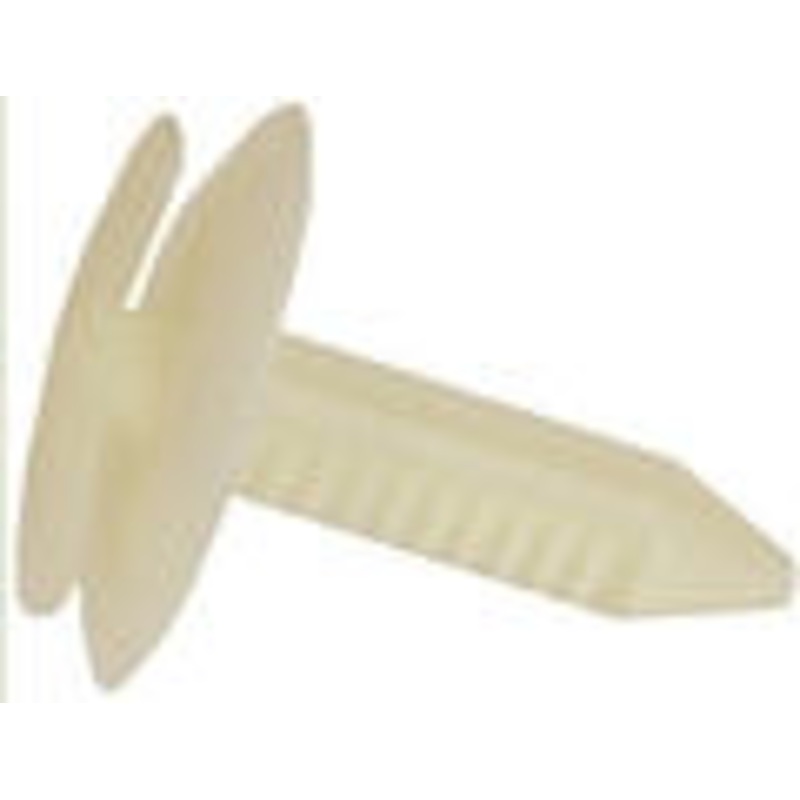 Natural Nylon Retainer Conduct To Sheet Metal In Doors Bottom Head Diameter 15/16, Top Head Diamete