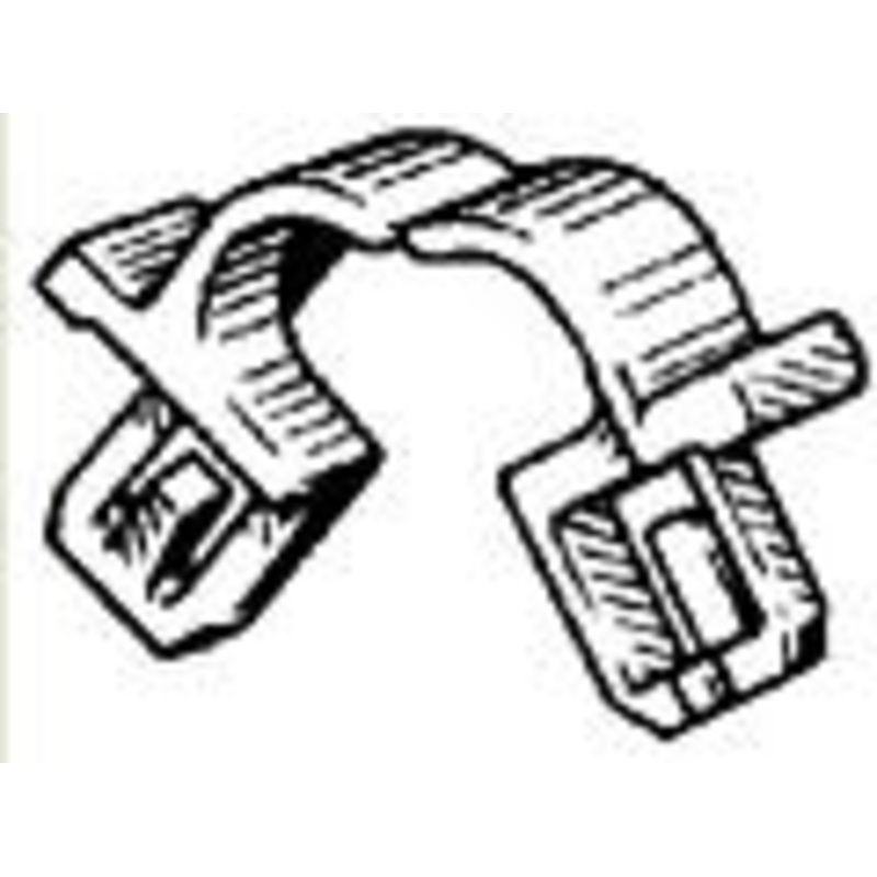 Natural Nylon Windshield Washer Hose Retainer 7mm (9/32) Square Hole Size, 3mm (7/64) I.D. Hose, 5