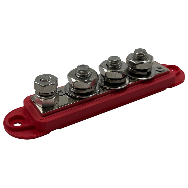 4-Point Terminal Busbar – 3/8 Power & Ground Distribution Block