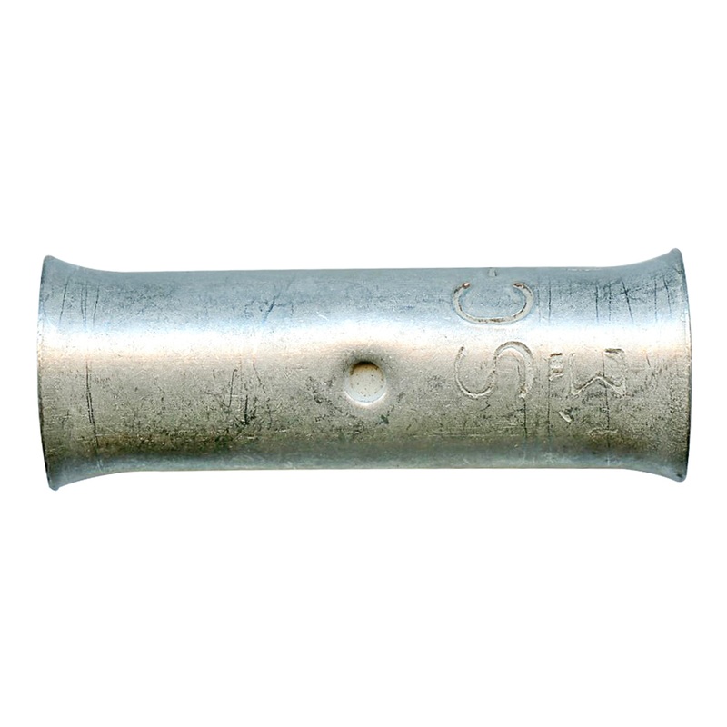Standard Tinned Copper 2 Gauge Butt Splice Connector – 10 or 100 Pack