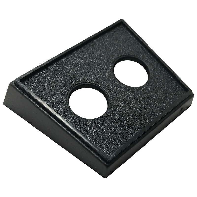 Switch Mounting Panel Double 1/2 Diameter Round Hole for Two Mounted Toggle Switches – 1 or 5 Pack
