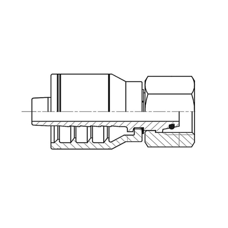 F2-0418-DHFS Din Heavy Female With Swivel