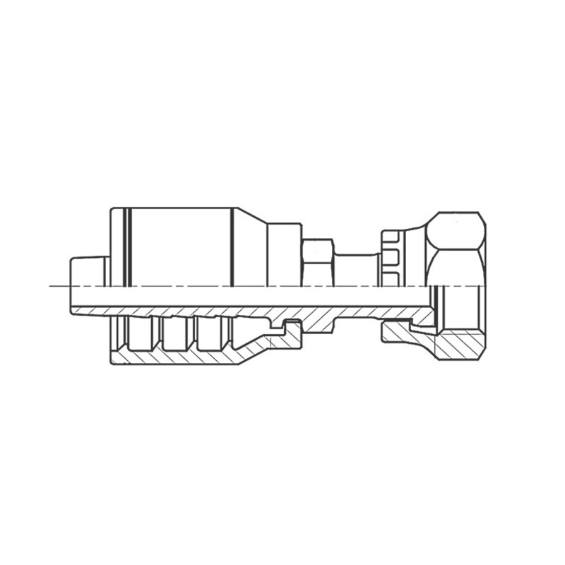 F2-0604-OFS O-Ring Boss Female with Swivel
