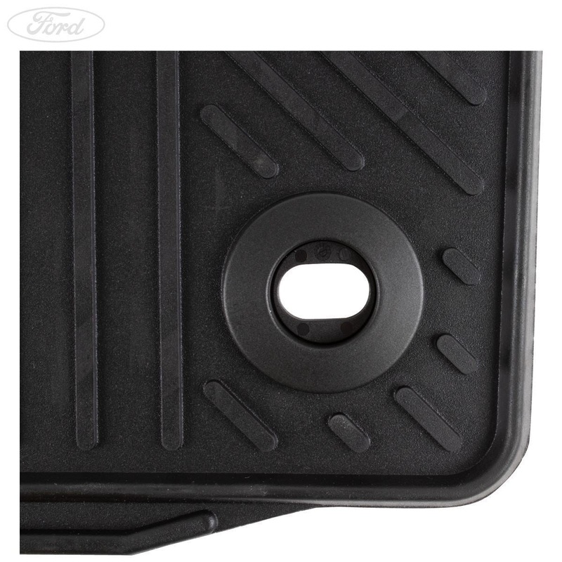 TRANSIT MK7 FRONT RUBBER CONTOUR FLOOR MATS & CLIP 06-14
