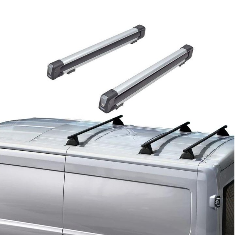 TRANSIT VAN ROOF BASE CARRIER & THULE ROOF SKI CARRIER SNOWPACK 7326