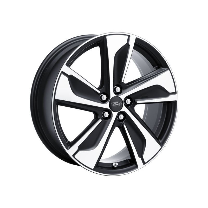 SET OF 4 PUMA ALLOY WHEELS 19 5-SPOKE DESIGN, MATT BLACK / MACHINED