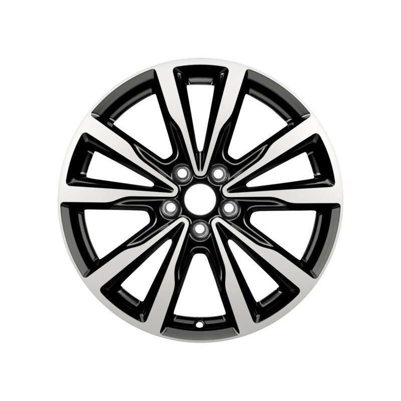 SET OF 4 KUGA ALLOY WHEEL 18 5 X 2-SPOKE V DESIGN, BLACK MACHINED 09/2016 – 11/2019