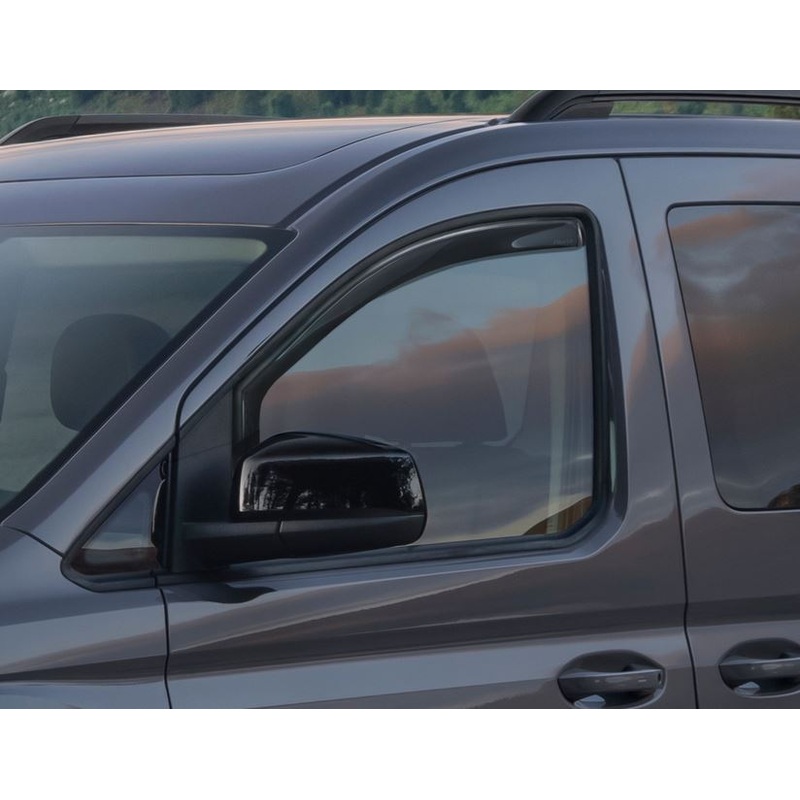 TOURNEO CONNECT CLIMAIR* WIND DEFLECTORS FOR FRONT DOOR WINDOWS, BLACK