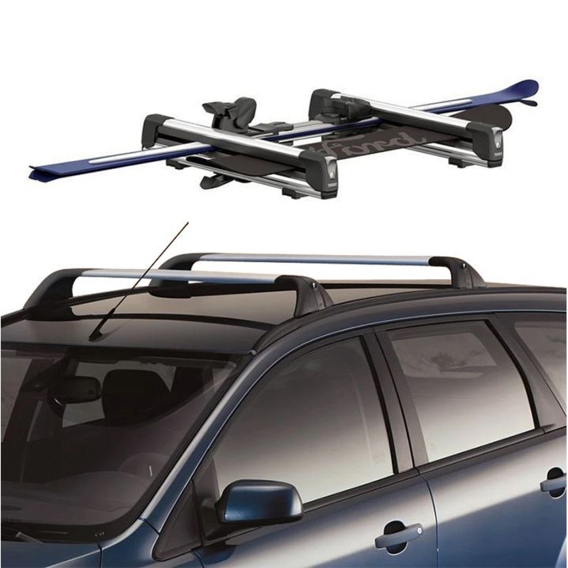 FOCUS ESTATE MK2 ROOF BASE CARRIER & THULE ROOF SKI CARRIER SNOWPACK EXTENDER 7325
