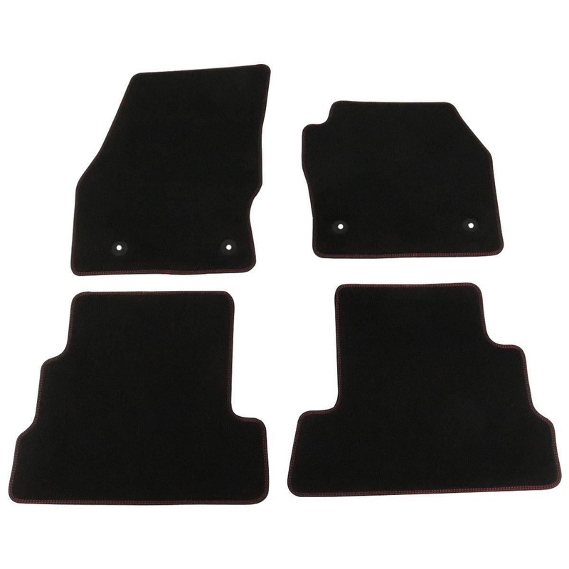 KUGA MK2 FRONT & REAR CARPET FLOOR MATS W/ RED PIPING