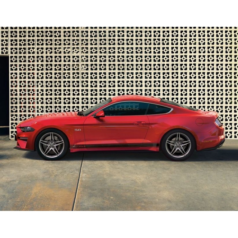 MUSTANG FORD PERFORMANCE TRI-BAR SIDE STRIPES WITH MUSTANG LETTERING