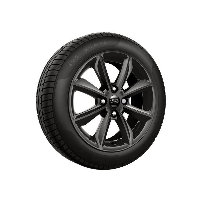 SET OF 4 FIESTA – FIESTA VAN ALLOY WHEEL 16 8-SPOKE DESIGN, BLACK, 2017 – 2021