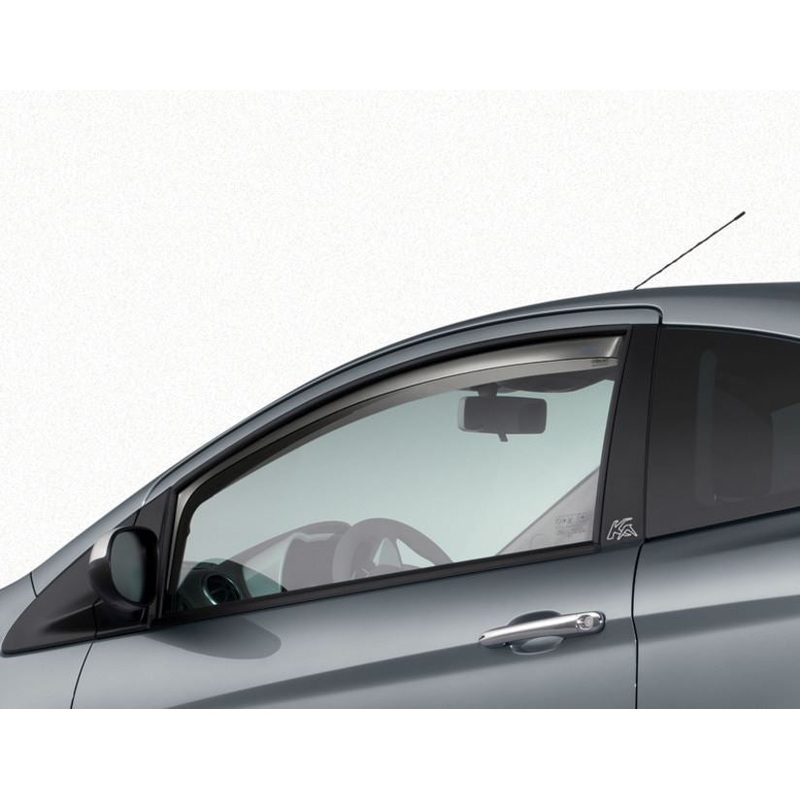 KA CLIMAIR * WIND DEFLECTORS FOR FRONT DOOR WINDOWS, BLACK