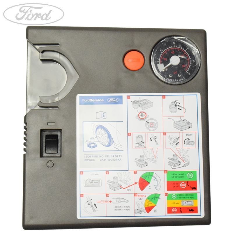 TRANSIT MK8 MK9 CUSTOM TYRE REPAIR KIT AIR COMPRESSOR 2012-