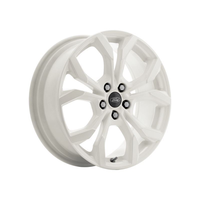SET OF 4 PUMA ALLOY WHEELS 18 5 X 2-SPOKE DESIGN, FROZEN WHITE