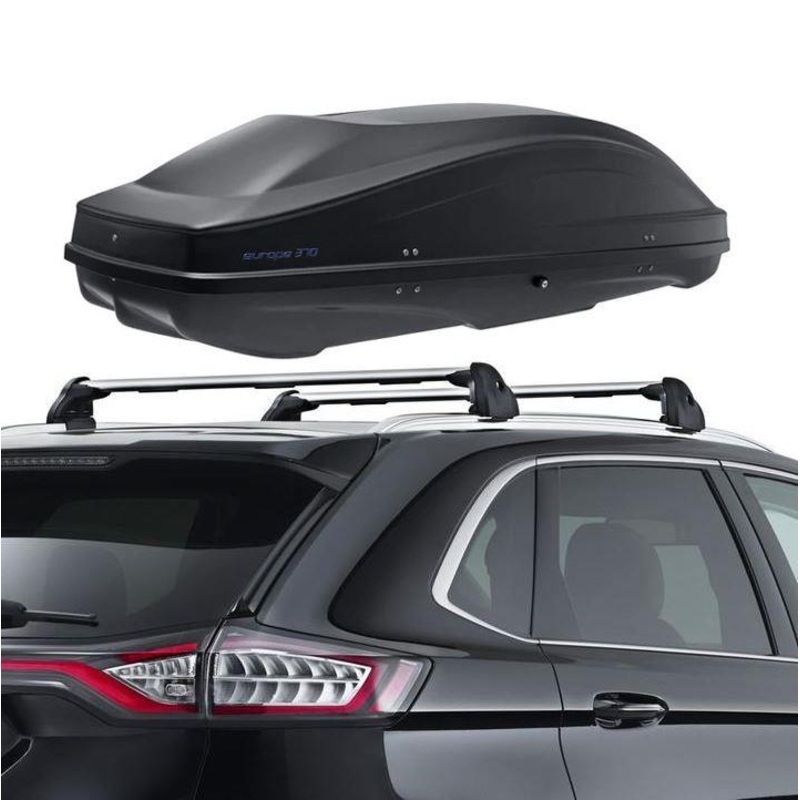 EDGE ROOF CROSS BARS & G3 ROOF BOX ELEGANCE EUROPE 370 MATT BLACK