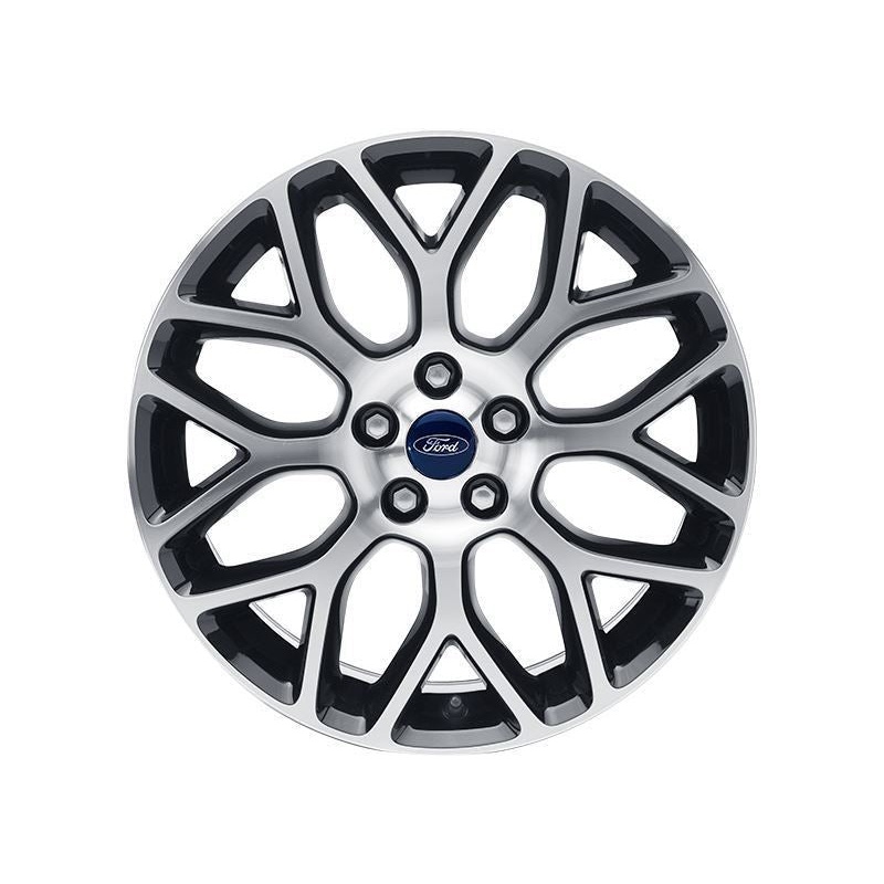 SET OF 4 ALLOY WHEEL 18 8 SPOKE Y-DESIGN, BLACK MACHINED FINISH