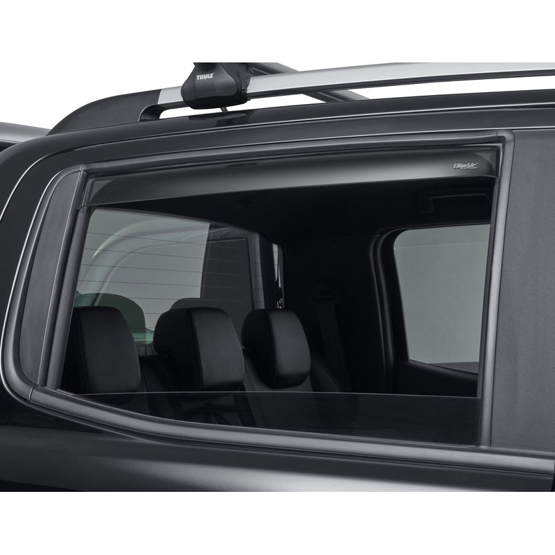 CLIMAIR* WIND DEFLECTORS FOR RANGER DOUBLE CAB REAR WINDOWS, BLACK, 2012 – 2019
