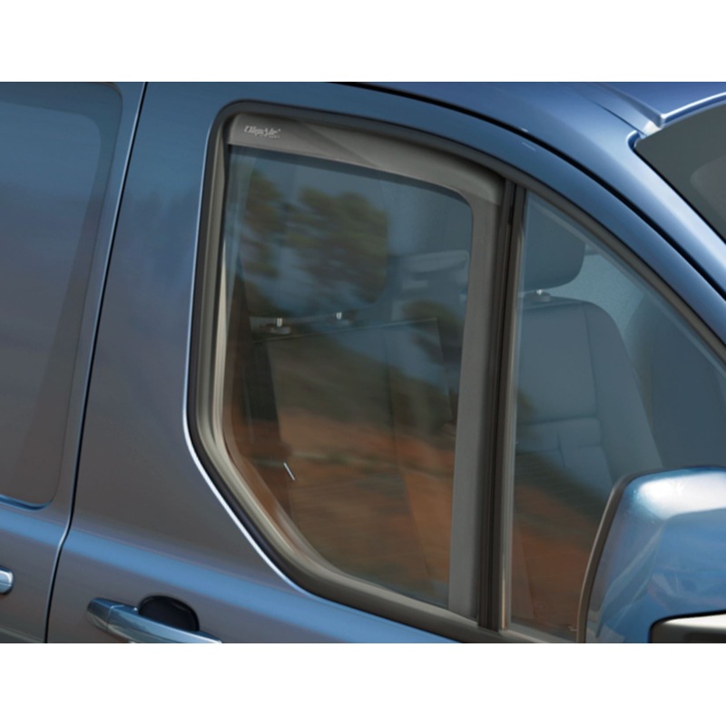 CLIMAIR* WIND DEFLECTORS FOR FRONT DOOR WINDOWS FOR TRANSIT TOURNEO AND CUSTOM, TRANSPARENT, 2012 – ONWARD