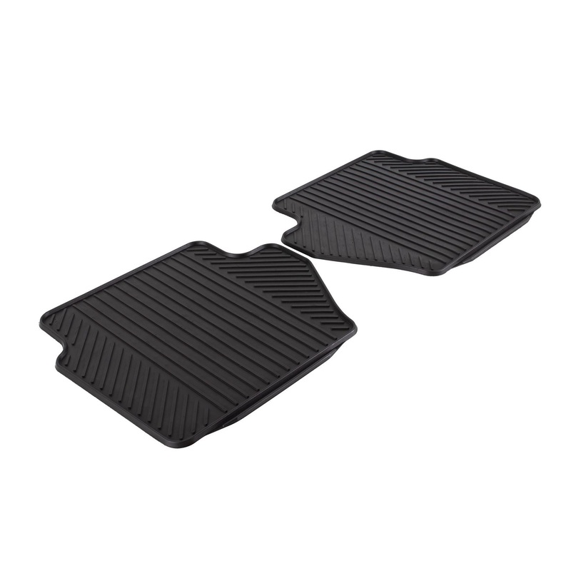 FIESTA RUBBER CONTOURED FLOOR MATS REAR, BLACK, 2008 – 2017