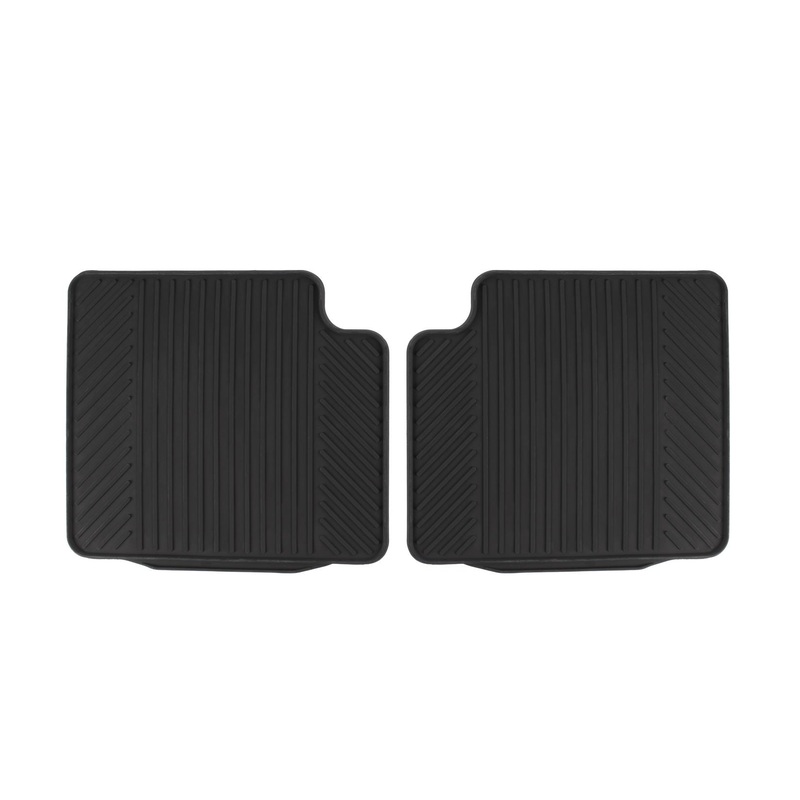 KA 09/2008-05/2016 RUBBER FLOOR MATS REAR,BLACK