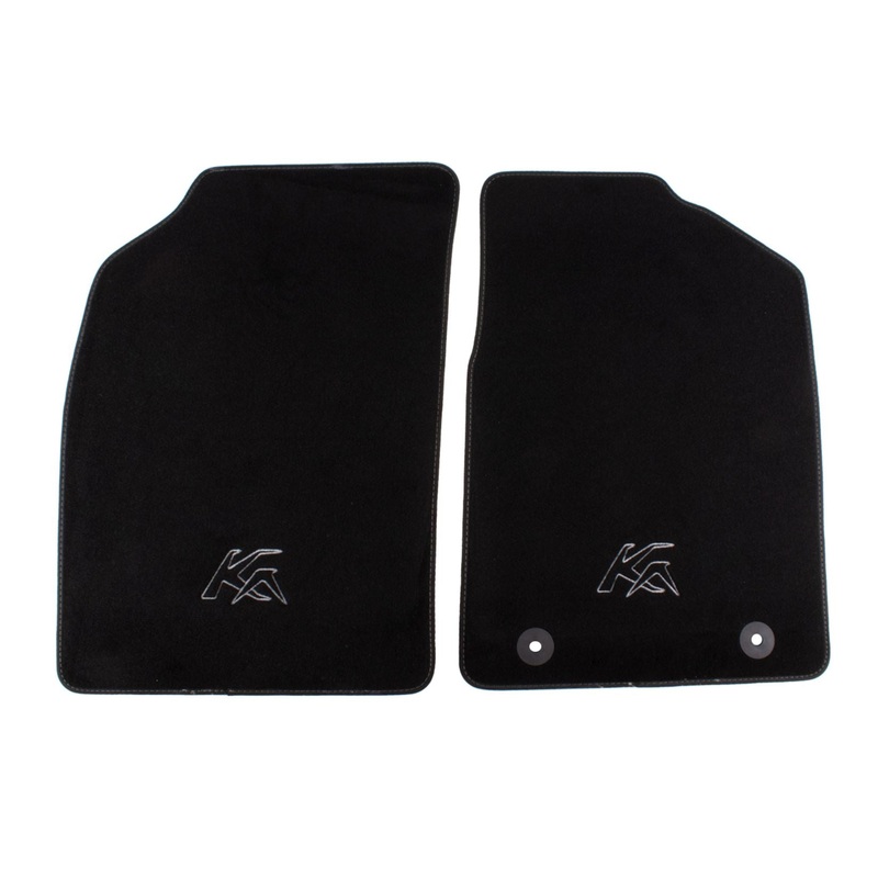 KA 09/2008-05/2016 VELOUR FLOOR MATS FRONT,BLACK