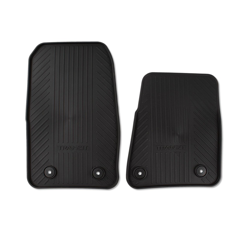 TOURNEO CUSTOM 08/2012-09/2023 RUBBER FLOOR MATS FRONT,BLACK