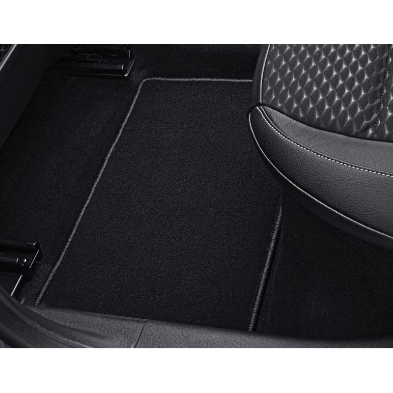 FOCUS REAR CONTOURED VELOUR FLOOR MATS, BLACK, 2018- ONWARD