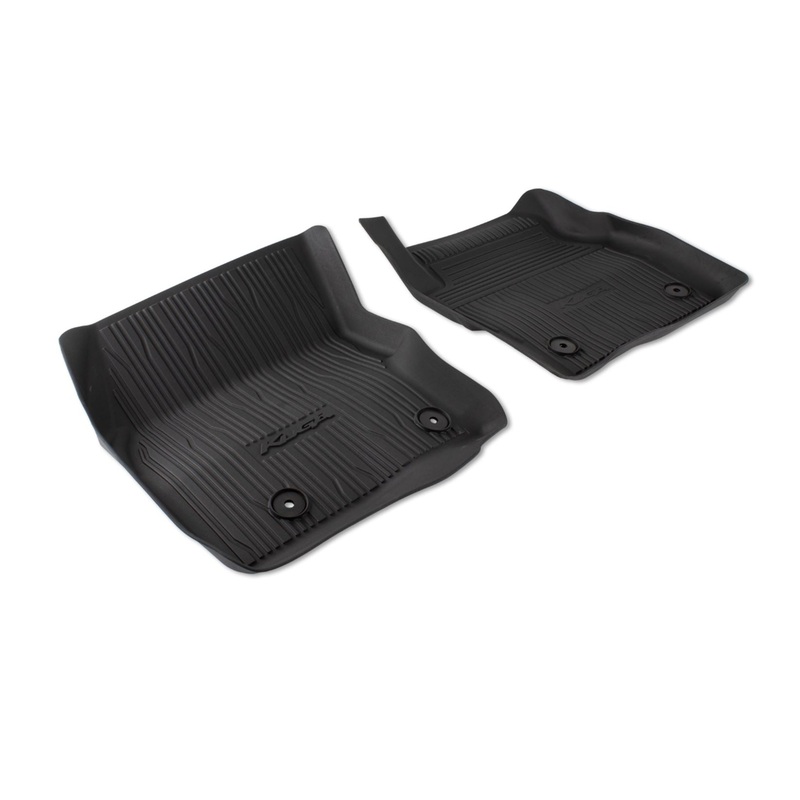 KUGA FRONT RUBBER FLOOR MATS, TRAY STYLE WITH RAISED EDGES , BLACK AND KUGA LOGO, BLACK 2016 – 2019