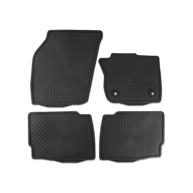 MONDEO SET OF FRONT AND REAR RUBBER FLOOR MATS, BLACK, 2014 – 2018