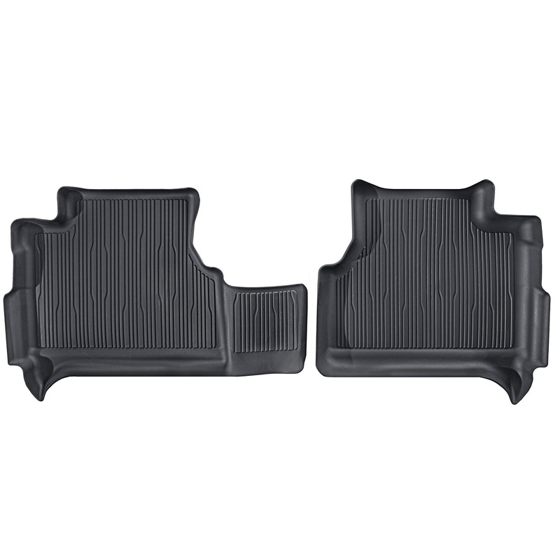TRANSIT CONNECT AND TOURNEO RUBBER FLOOR MATS REAR, TRAY STYLE WITH RAISED EDGES, BLACK
