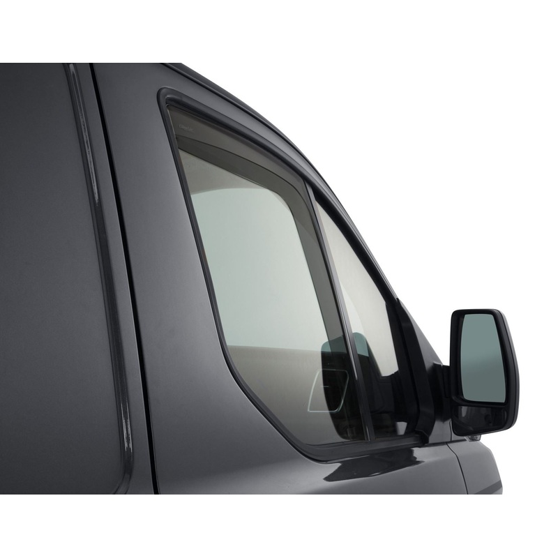 TRANSIT CUSTOM CLIMAIR FRONT WINDOW WIND DEFLECTORS BLACK 2017- ONWARDS