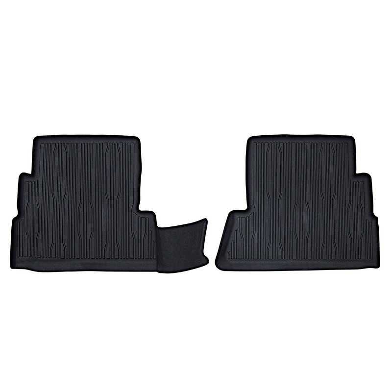 KUGA RUBBER FLOOR MATS REAR, BLACK, TRAY STYLE WITH RAISED EDGES, 2016 – 2019