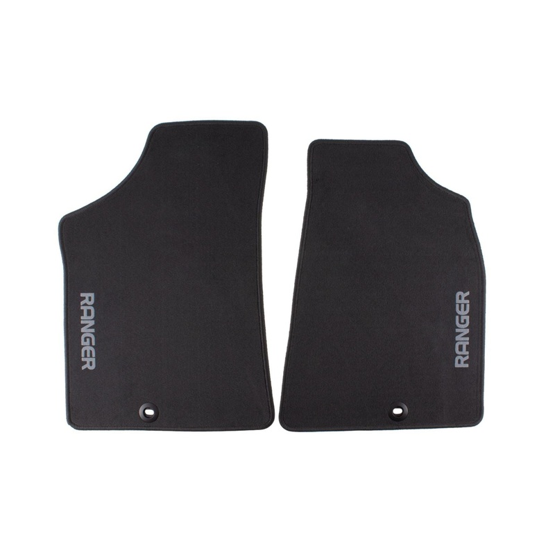 RANGER 01/2006-12/2011 VELOUR FLOOR MATS FRONT,BLACK