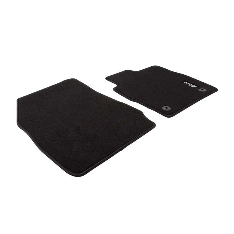 FIESTA FRONT BLACK VELOUR FLOOR MATS WITH LOGO 2012-2019