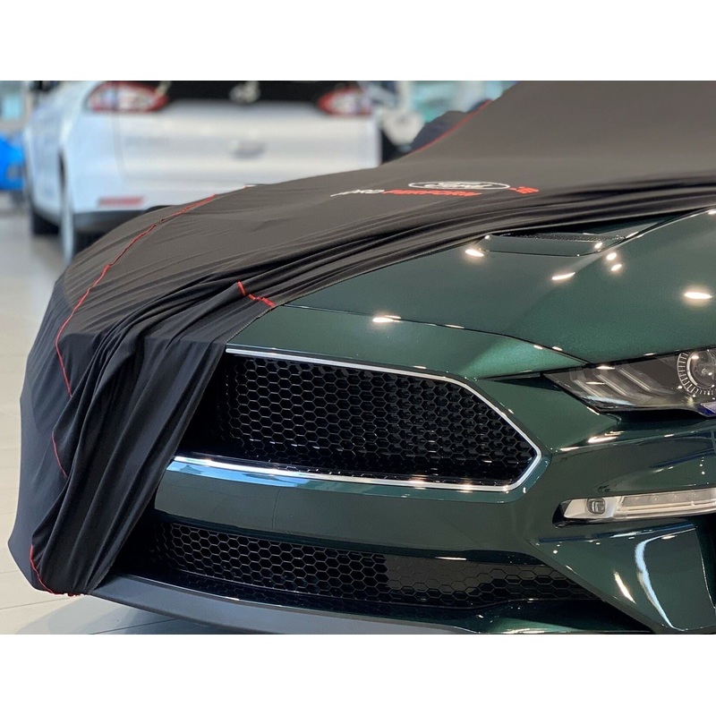 MUSTANG PREMIUM PROTECTIVE COVER BLACK WITH RED LINER AND FORD PERFORMANCE LOGO