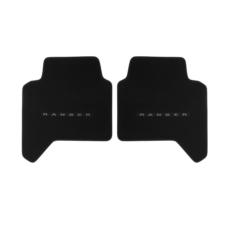 RANGER 01/2012-01/2019 VELOUR FLOOR MATS REAR,BLACK