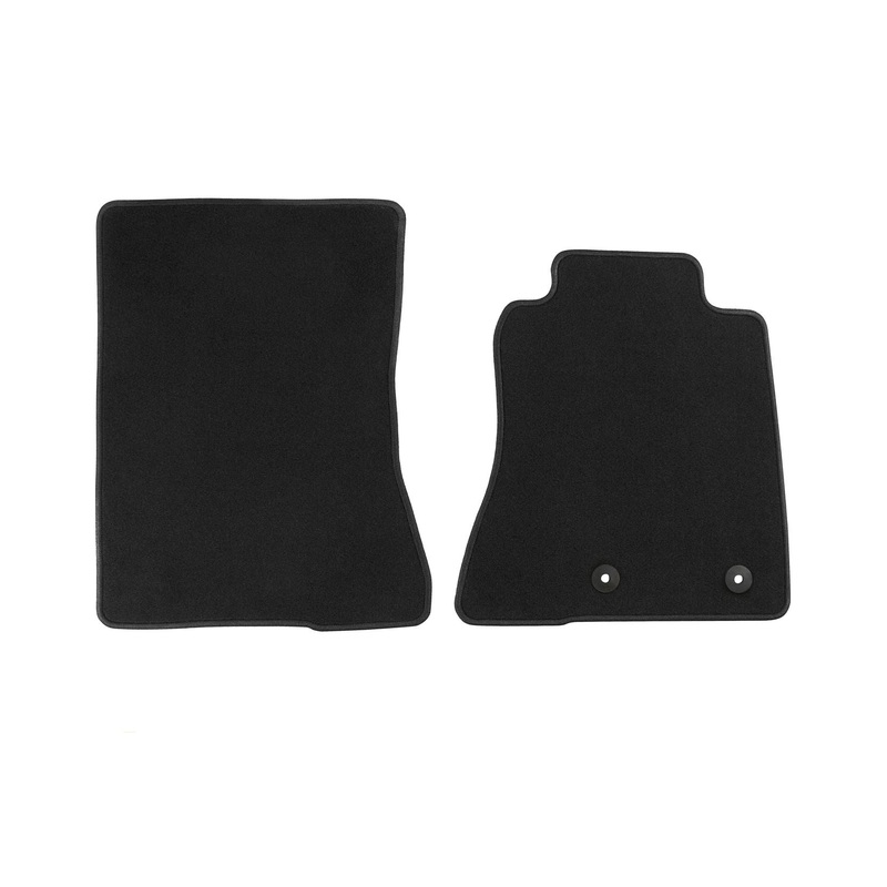MUSTANG 03/2015-03/2023 VELOUR FLOOR MATS BLACK,FRONT