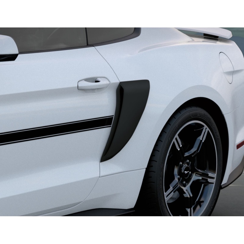 MUSTANG 03/2018-03/2023 BODY SIDE SCOOP KIT MATTE BLACK