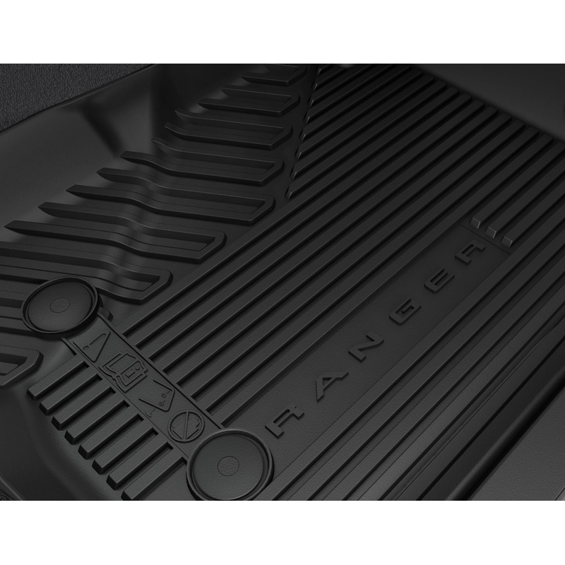 RANGER FROM 06/2022 RUBBER FLOOR MATS FRONT,BLACK