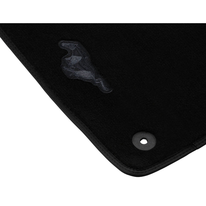 MUSTANG FROM 10/2023 VELOUR FLOOR MATS FRONT,BLACK