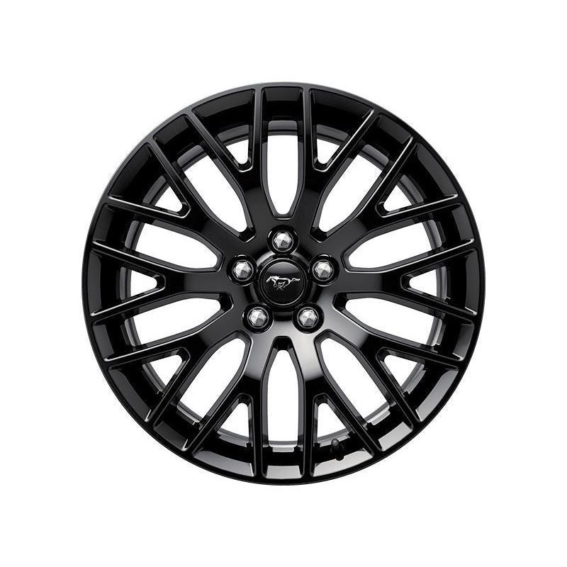 SET OF 4 MUSTANG ALLOY WHEEL 19 FRONT, 10-SPOKE Y DESIGN, BLACK, 2015 – 2021