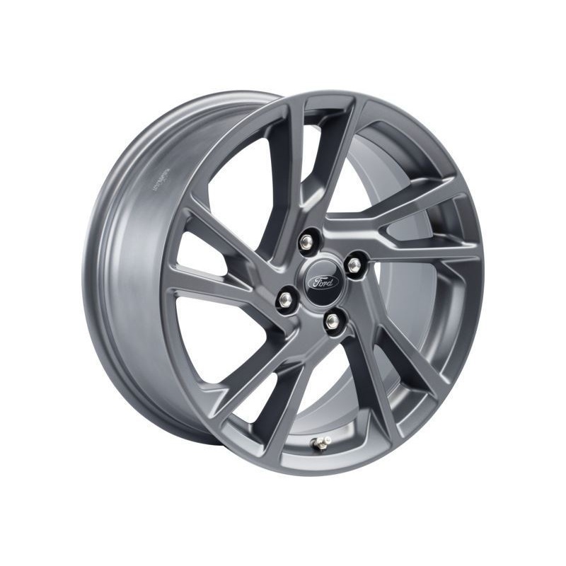 SET OF 4 FIESTA ALLOY WHEELS 17 5 X 2-SPOKE DESIGN, MAGNETITE MACHINED